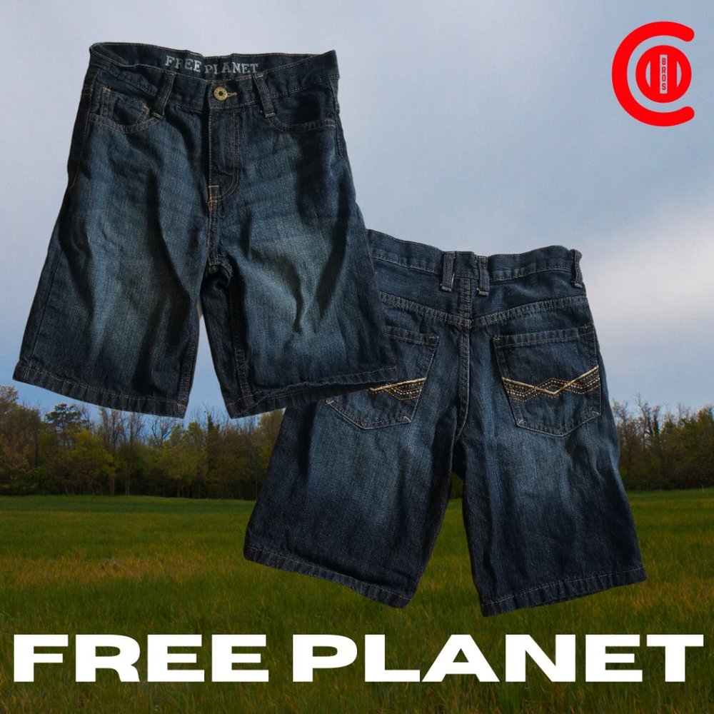 Girls Dark Blue Free People Jean Shorts